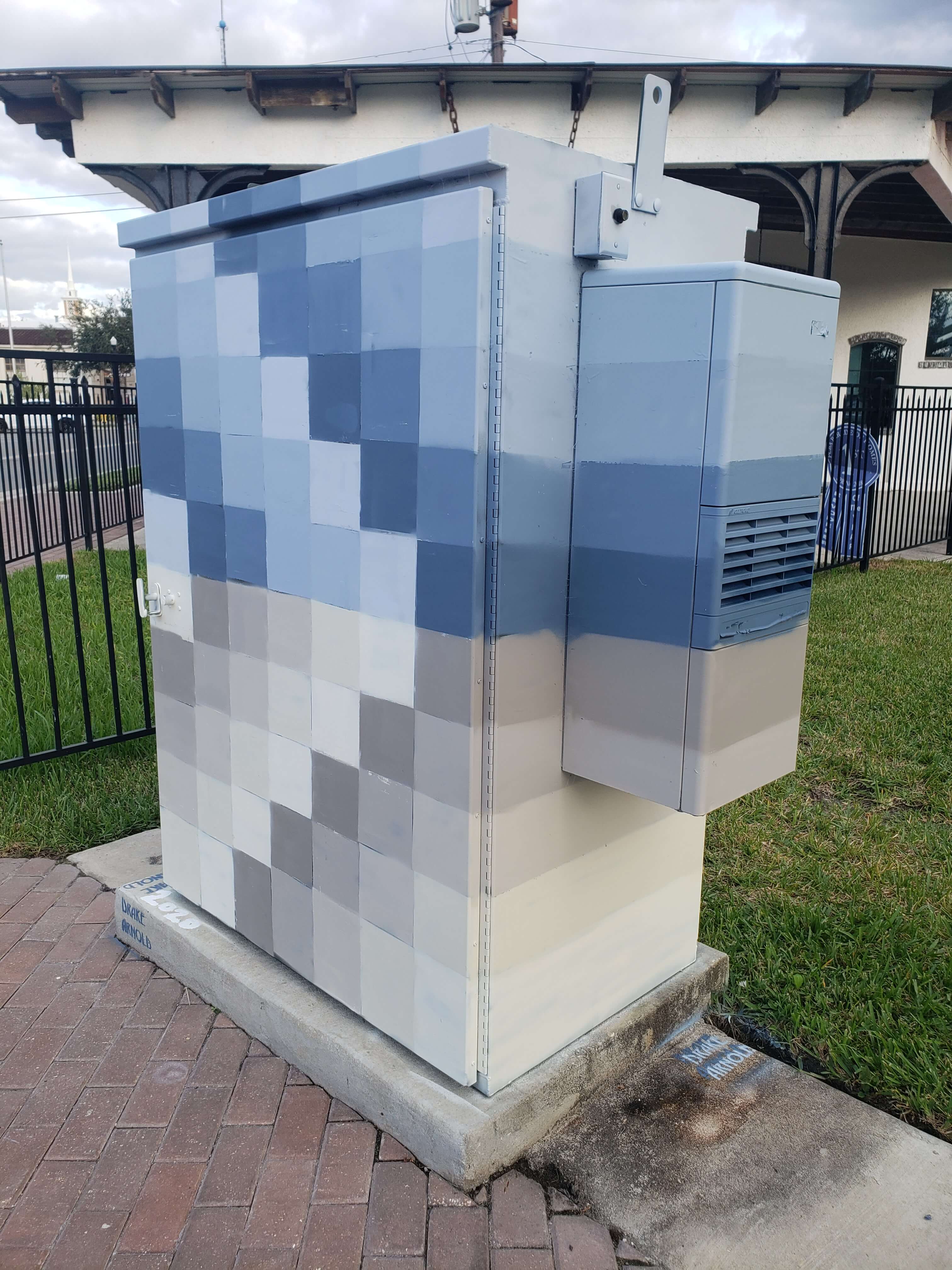 Drake Arnold Mural on Transformer Cabinet in Downtown Winter Haven, 2020